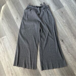 3/27$ Zara Kids Grey Ribbed Wide Leg pants size 11-12